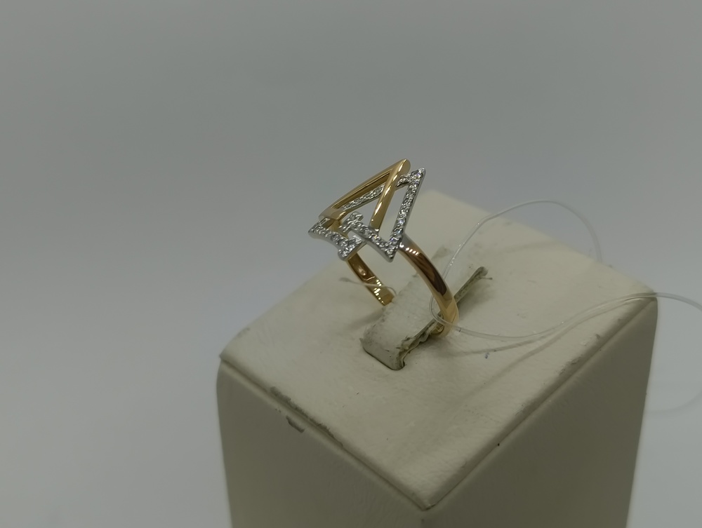 КОЛЬЦО С КАМНЯМИ (Au 585)