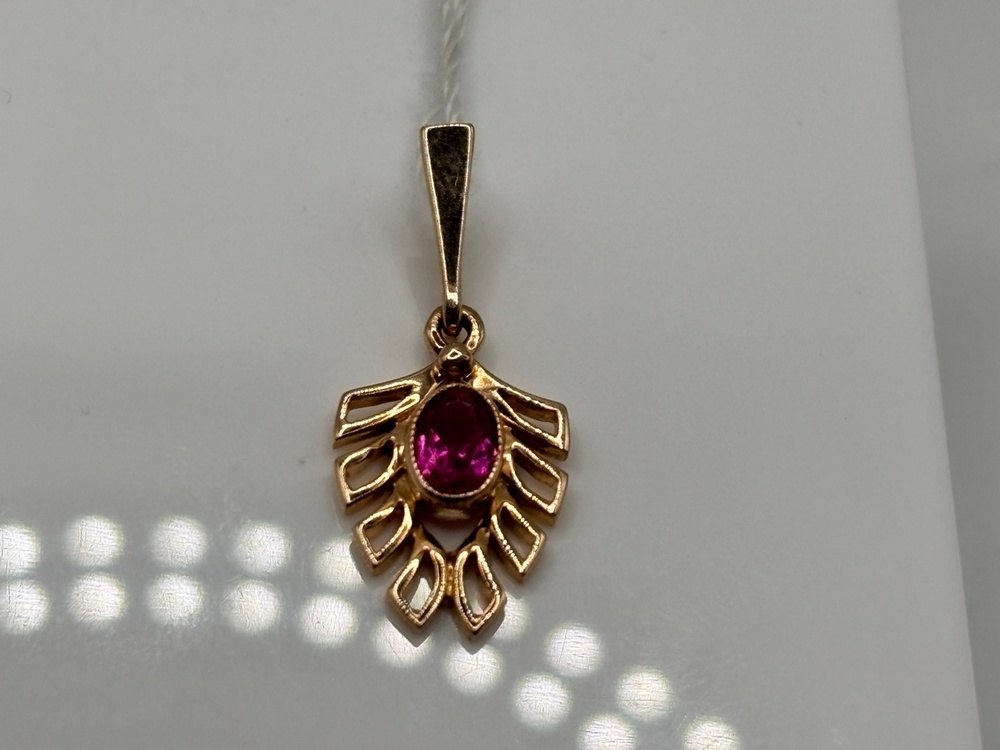 ПОДКМ583 ПОДВЕСКА С КАМНЕМ (Au 583)