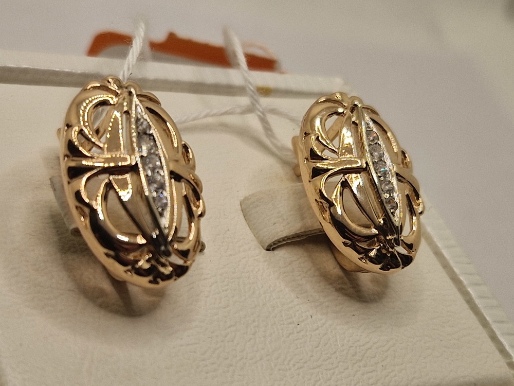 СЕРЬГИ С КАМНЯМИ (Au 585)