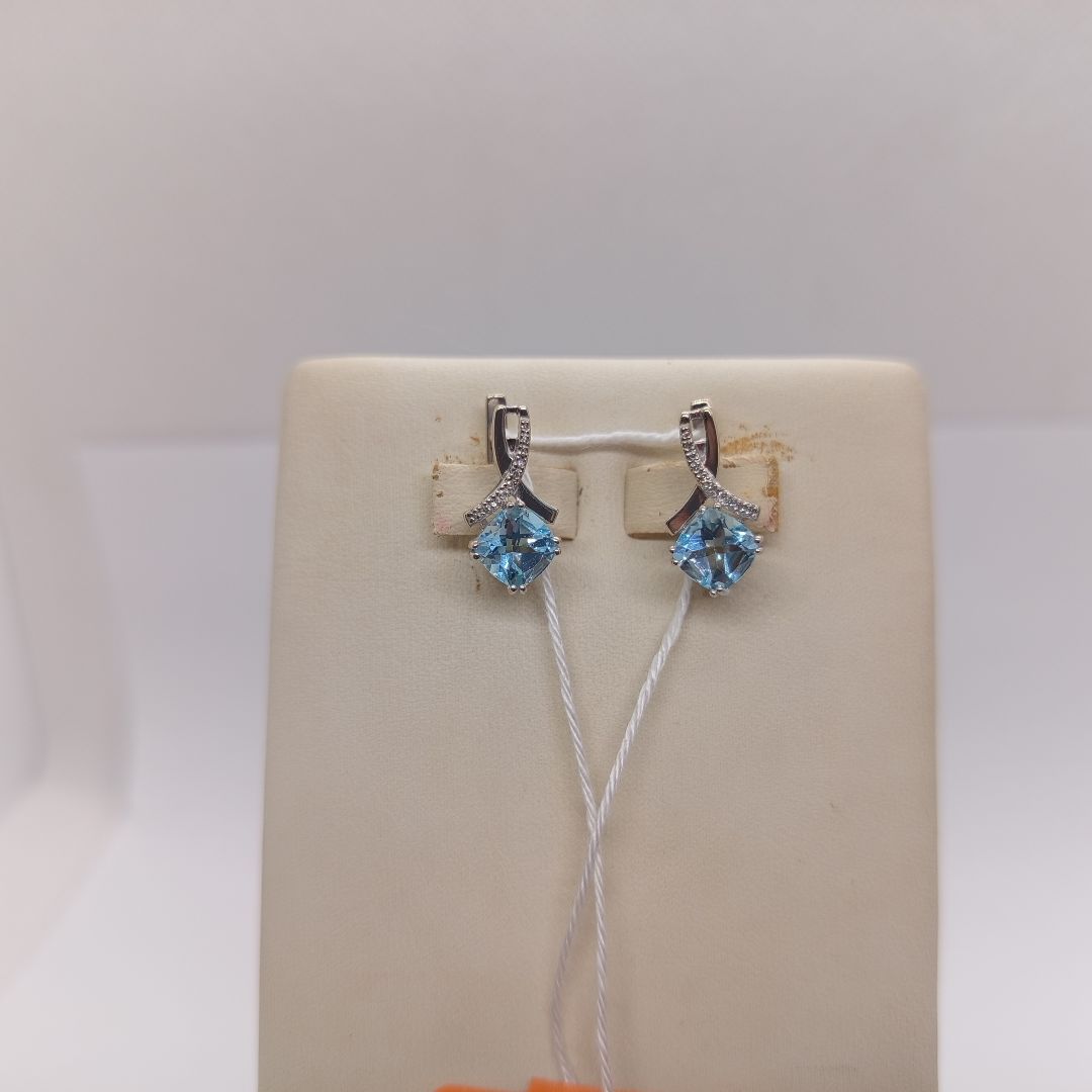 СКМИ585 СЕРЬГИ С КАМНЯМИ (Au 585)