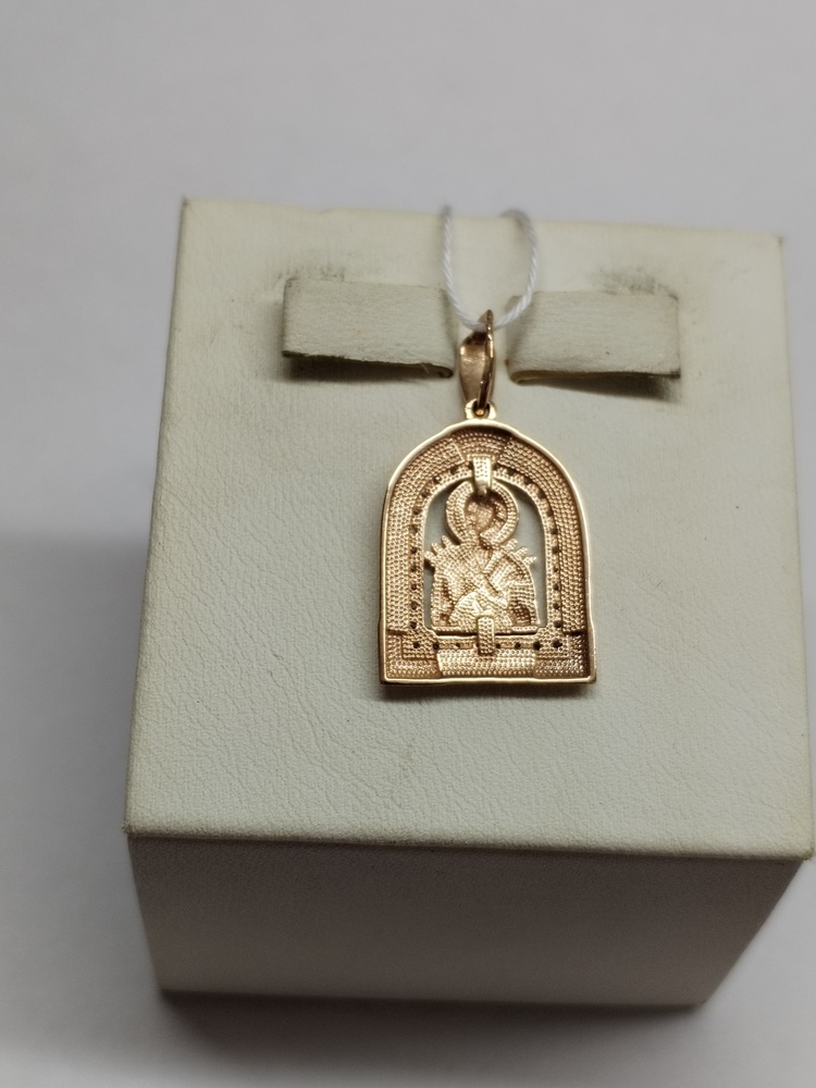 ПОДИКИ585 ПОДВЕСКА ИКОНА С КАМНЯМИ (Au 585)