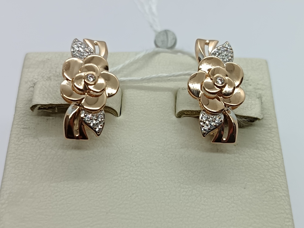 СКМИ585 СЕРЬГИ С КАМНЯМИ (Au 585)