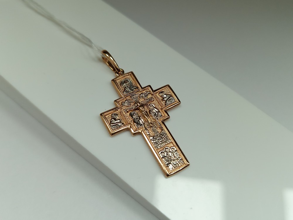 ПОДКБК585 ПОДВЕСКА КРЕСТ БЕЗ КАМНЯ (Au 585)