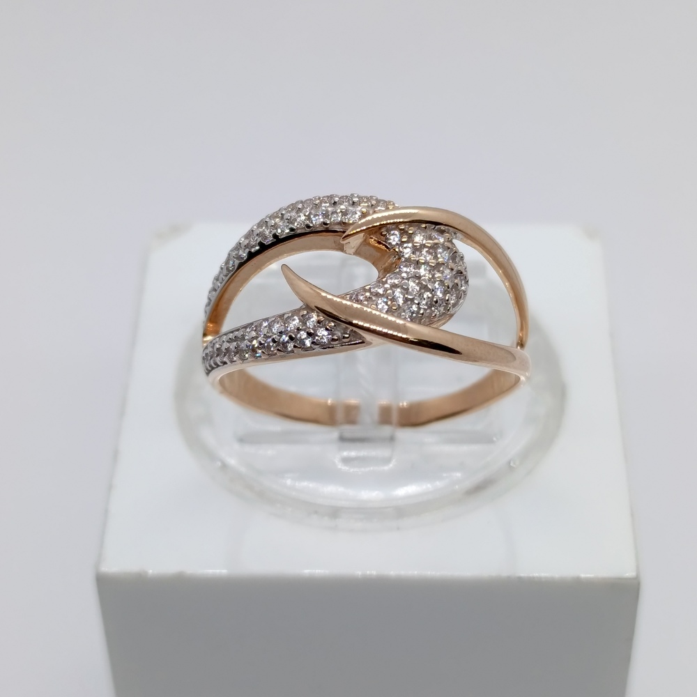 КОЛЬЦО С КАМНЯМИ (Au 585)