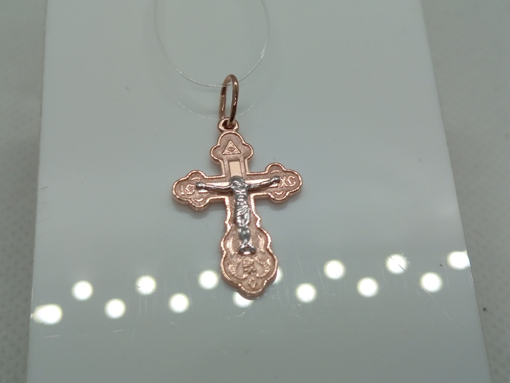 ПОДВЕСКА КРЕСТ без камня (Au 585)