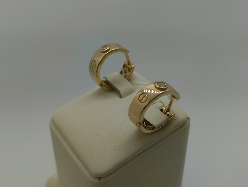 СЕРЬГИ С КАМНЕМ (Au 585)