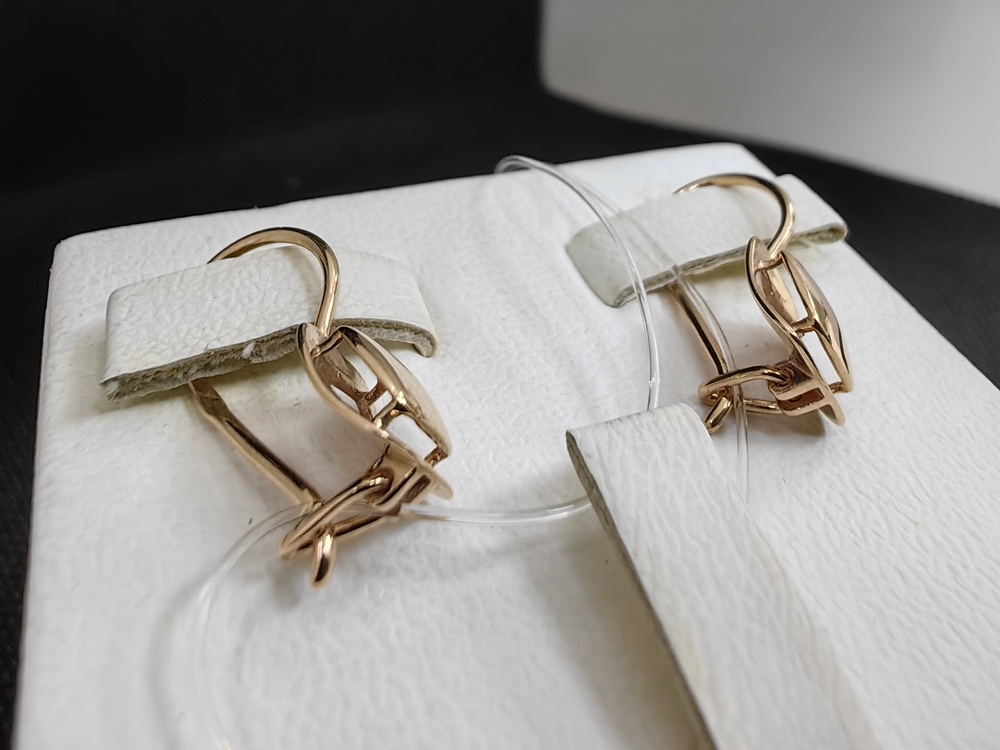 СЕРЬГИ ПЕТЕЛЬКА без камня (Au 585)