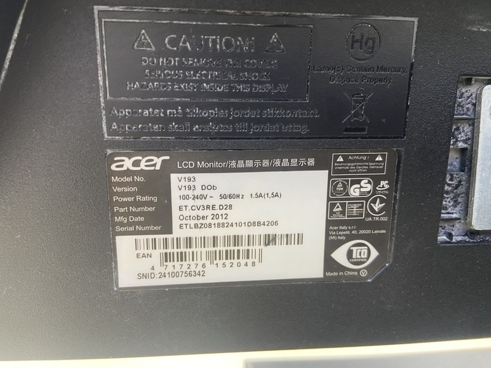 Монитор Acer V193