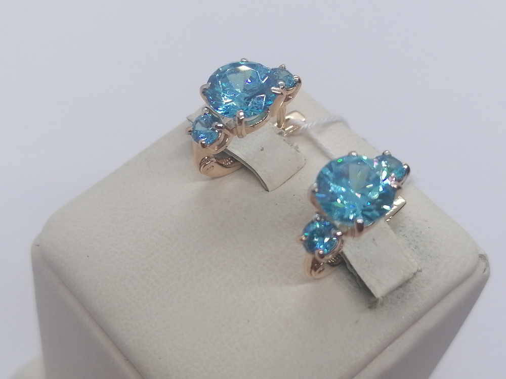 СЕРЬГИ С КАМНЯМИ (Au 585)