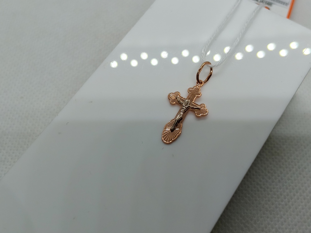 ПОДКБК585 ПОДВЕСКА КРЕСТ БЕЗ КАМНЯ (Au 585)