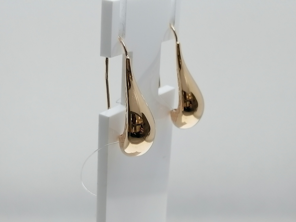 СЕРЬГИ ПЕТЕЛЬКА без камня (Au 585)