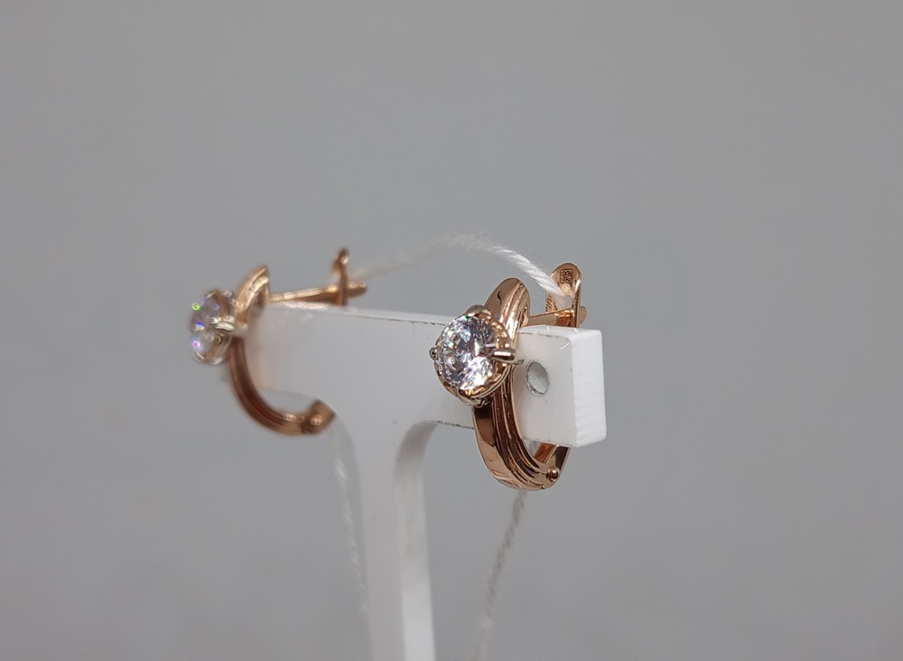 СЕРЬГИ С КАМНЕМ (Au 585)