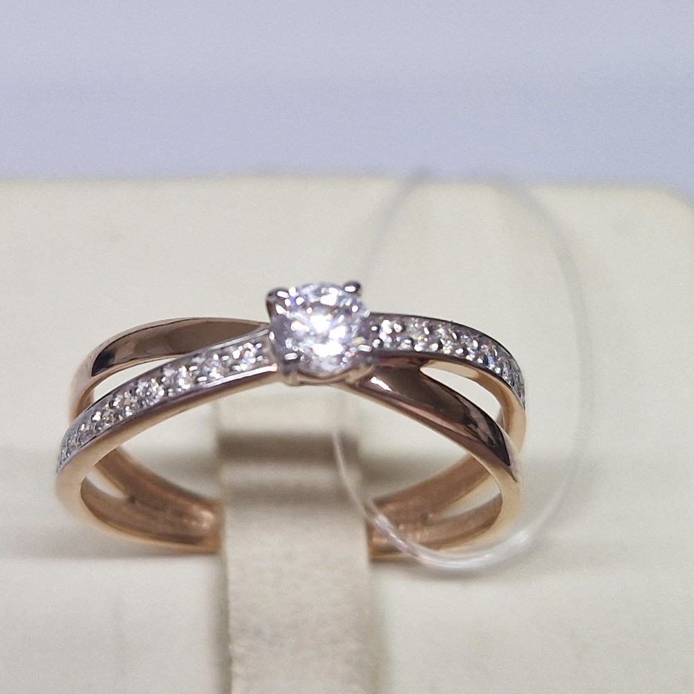 КОЛЬЦО С КАМНЯМИ (Au 585)