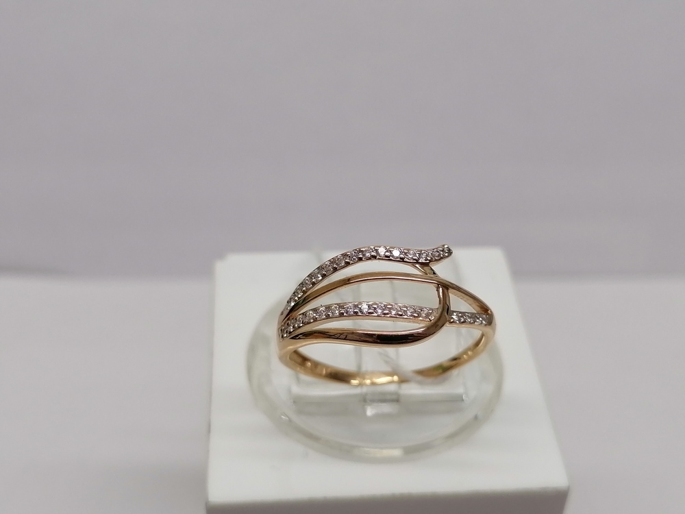 КОЛЬЦО С КАМНЯМИ (Au 585)