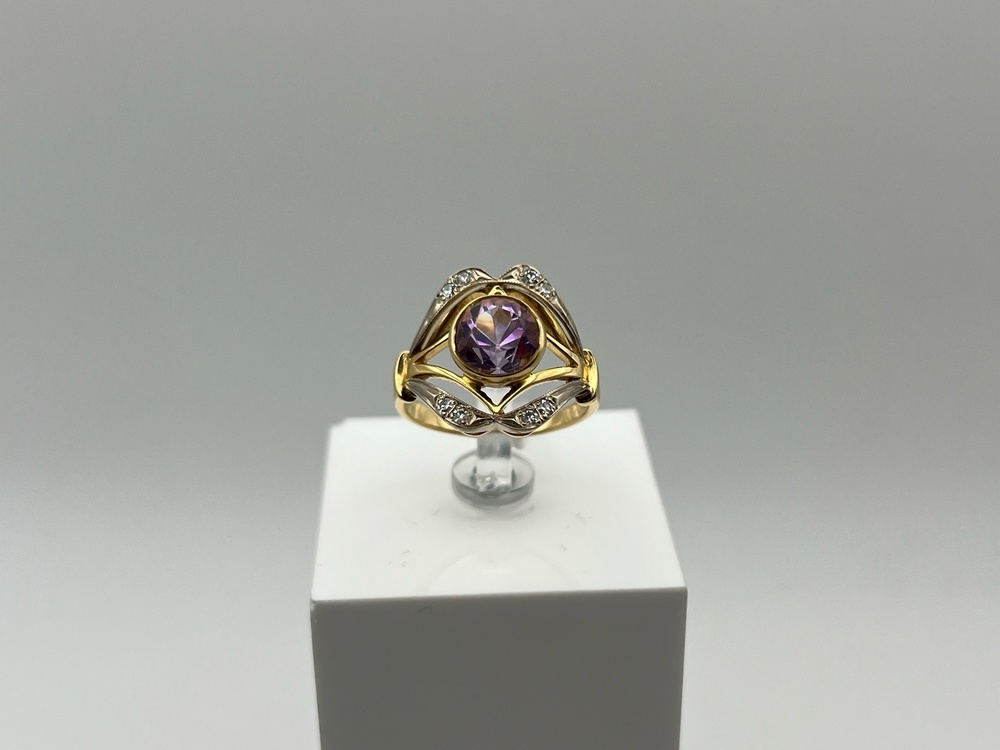 КОЛЬЦО БРИЛЛИАНТ Au 750