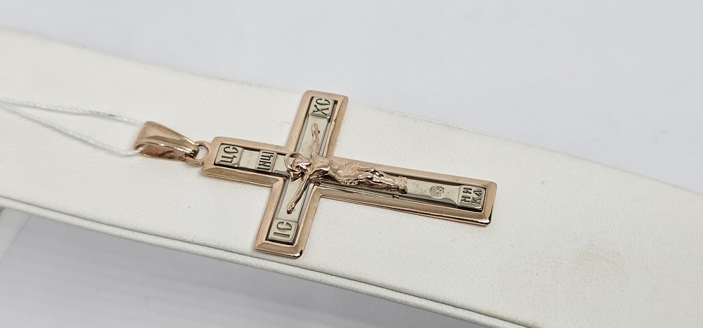 ПОДВЕСКА КРЕСТ без камня (Au 585)