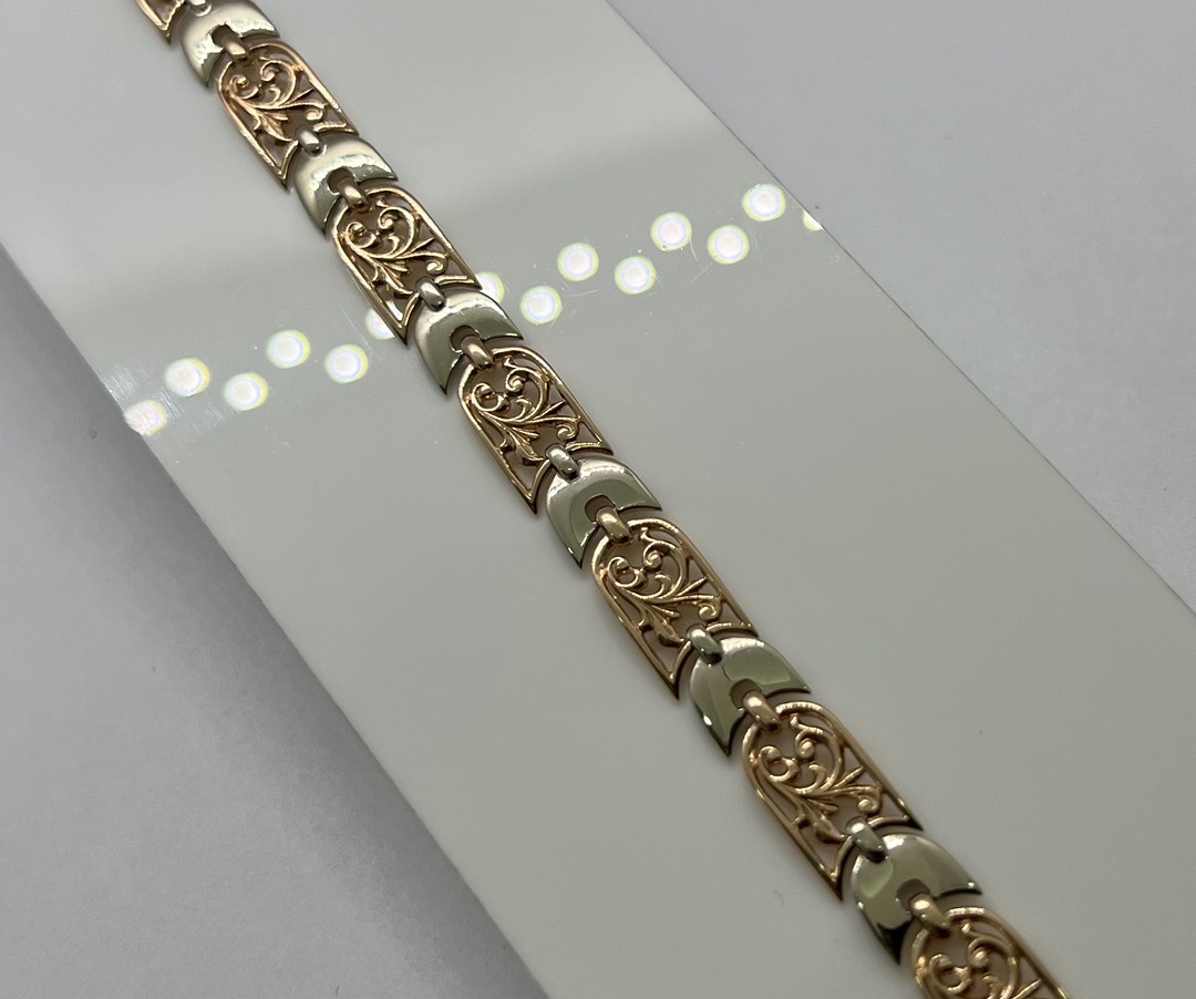 БРАСЛЕТ ПОЛНОВЕСНЫЙ Фантазия Au 585