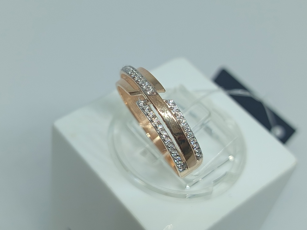 КОЛЬЦО С КАМНЯМИ (Au 585)