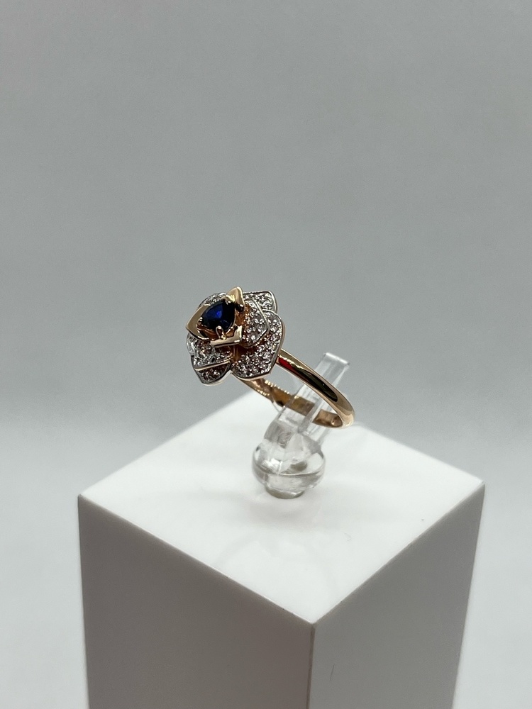 КОЛЬЦО С КАМНЯМИ (Au 585)