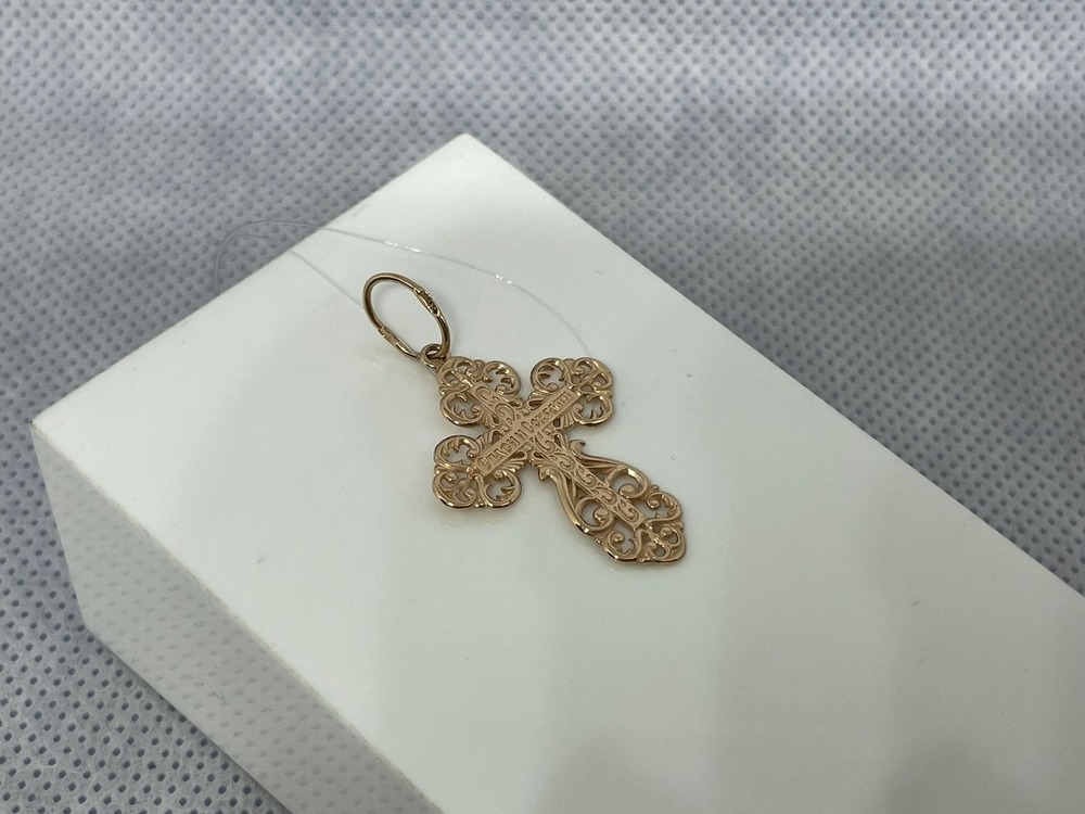 01-405678 ПОДВЕСКА КРЕСТ (Au 585)