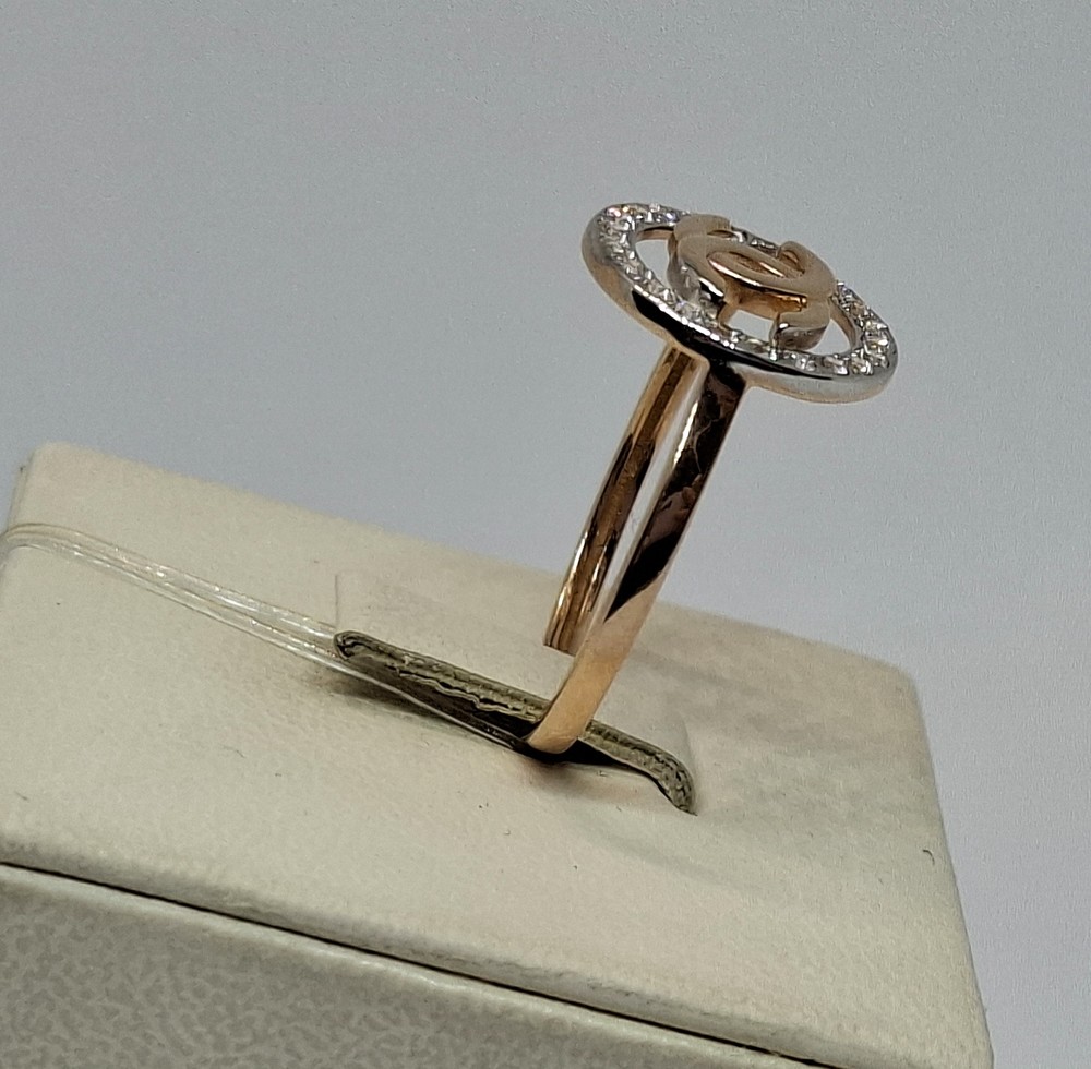 КОЛЬЦО С КАМНЯМИ (Au 585)