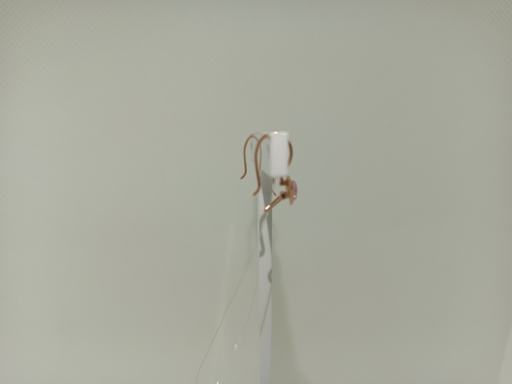 СЕРЬГИ ПЕТЕЛЬКА с камнем (Au 585)