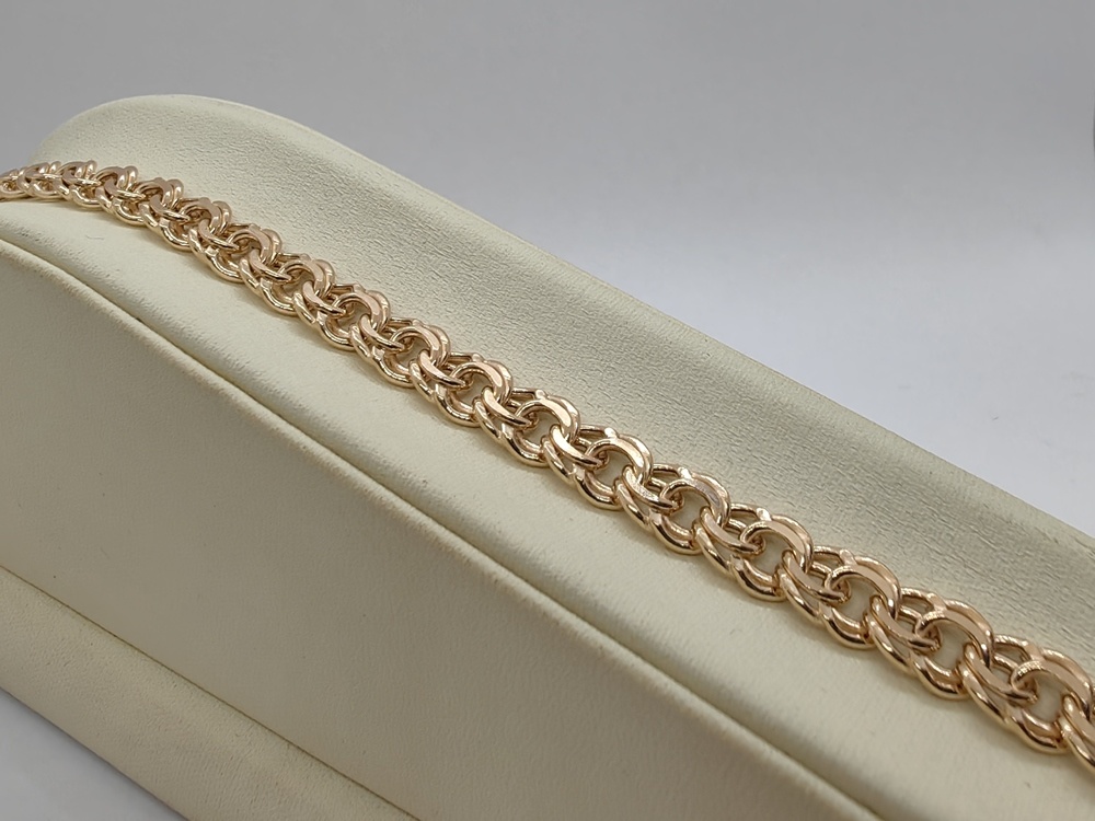 БРАСЛЕТ ПУСТОТЕЛЫЙ Бисмарк (Au 585)