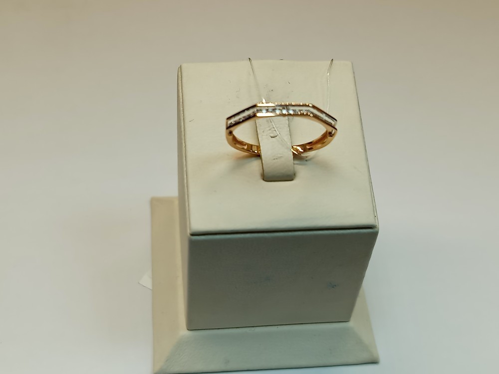 КОЛЬЦО С КАМНЯМИ (Au 585)