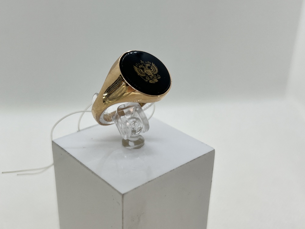 КОЛЬЦО ПЕЧАТКА оникс (Au 585)