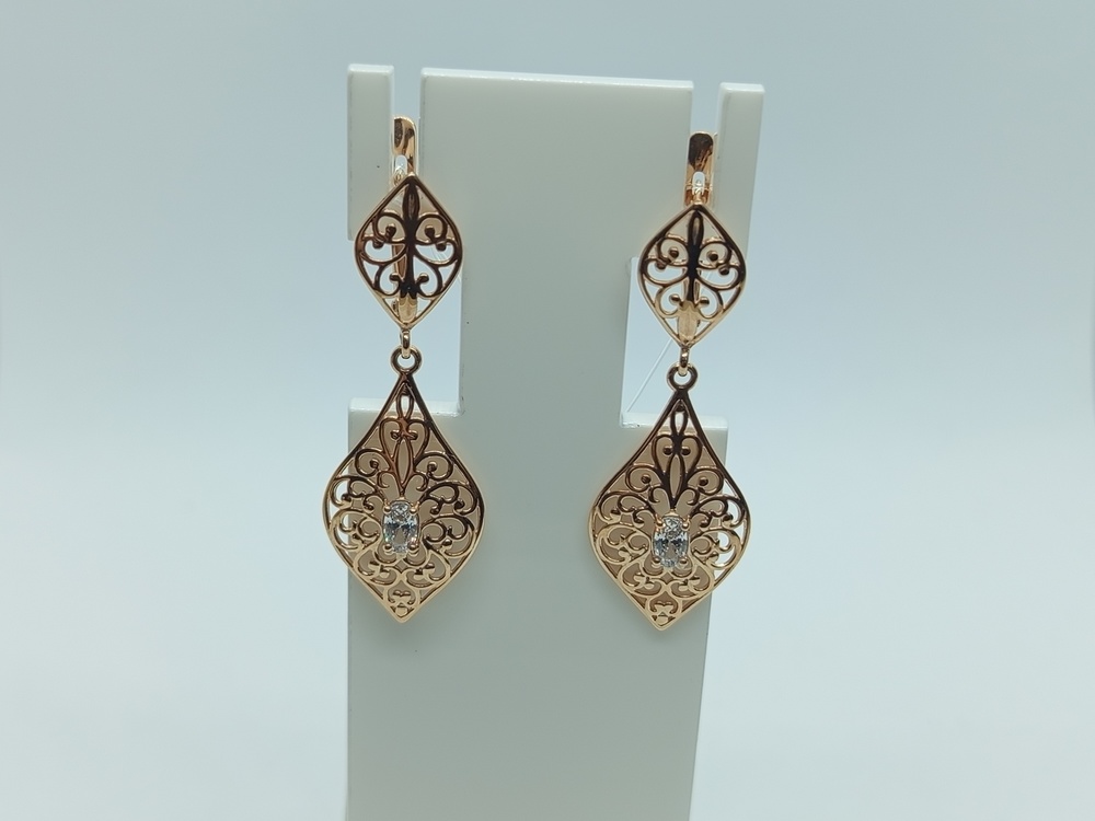 СЕРЬГИ С КАМНЕМ (Au 585)