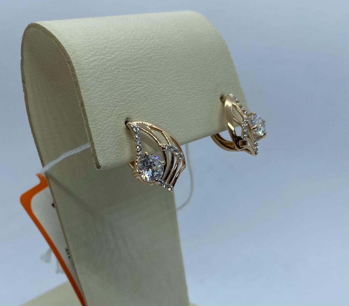 СЕРЬГИ С КАМНЯМИ (Au 585)