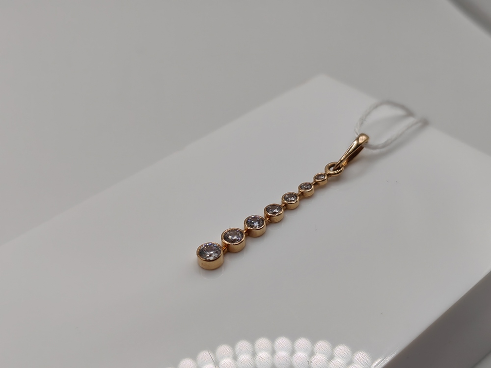 ПОДКМИ585 ПОДВЕСКА С КАМНЯМИ (Au 585)