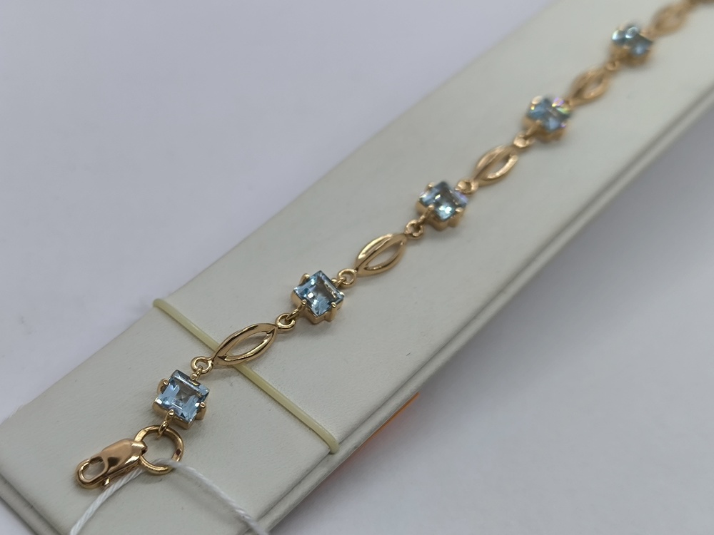 Б585 БРАСЛЕТ С КАМНЯМИ (Au 585)