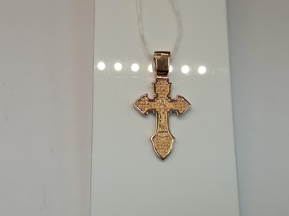 ПОДВЕСКА КРЕСТ БЕЗ КАМНЯ (Au 585)