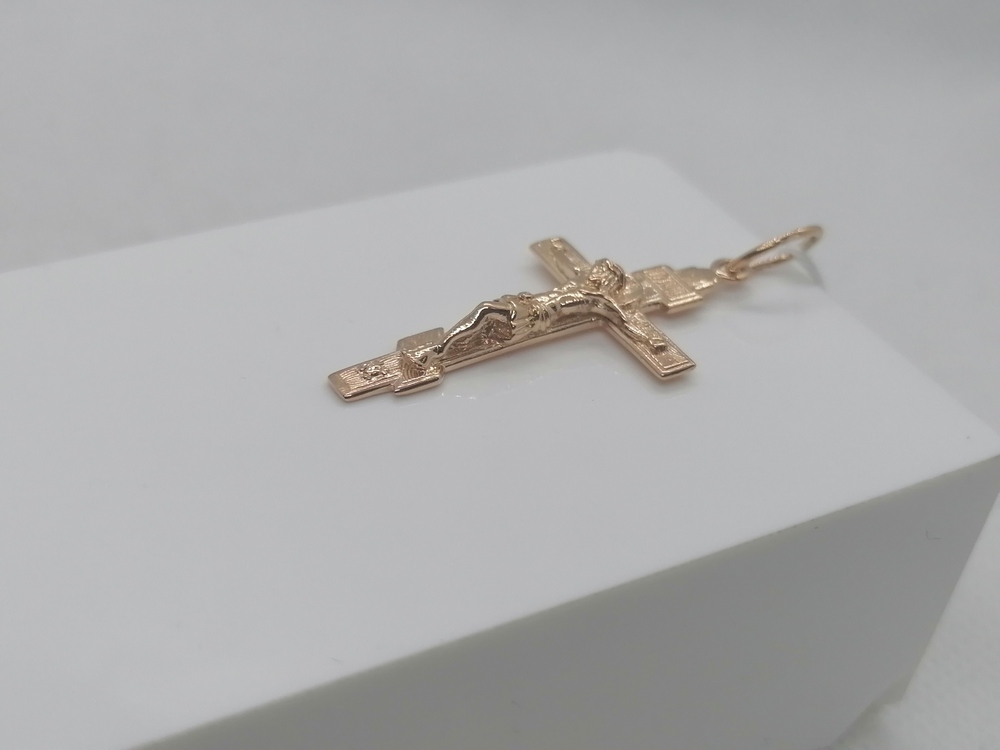 ПОДВЕСКА КРЕСТ БЕЗ КАМНЯ (Au 585)