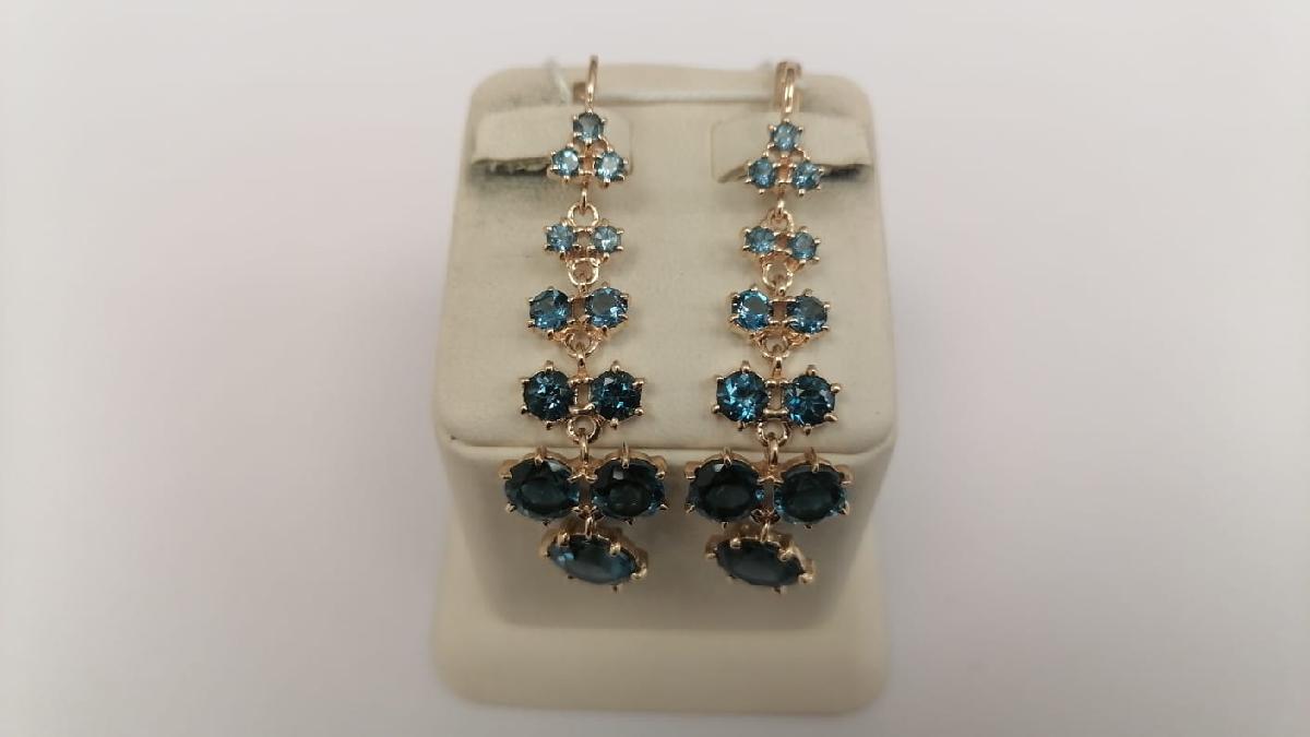 СЕРЬГИ С КАМНЯМИ (Au 585)