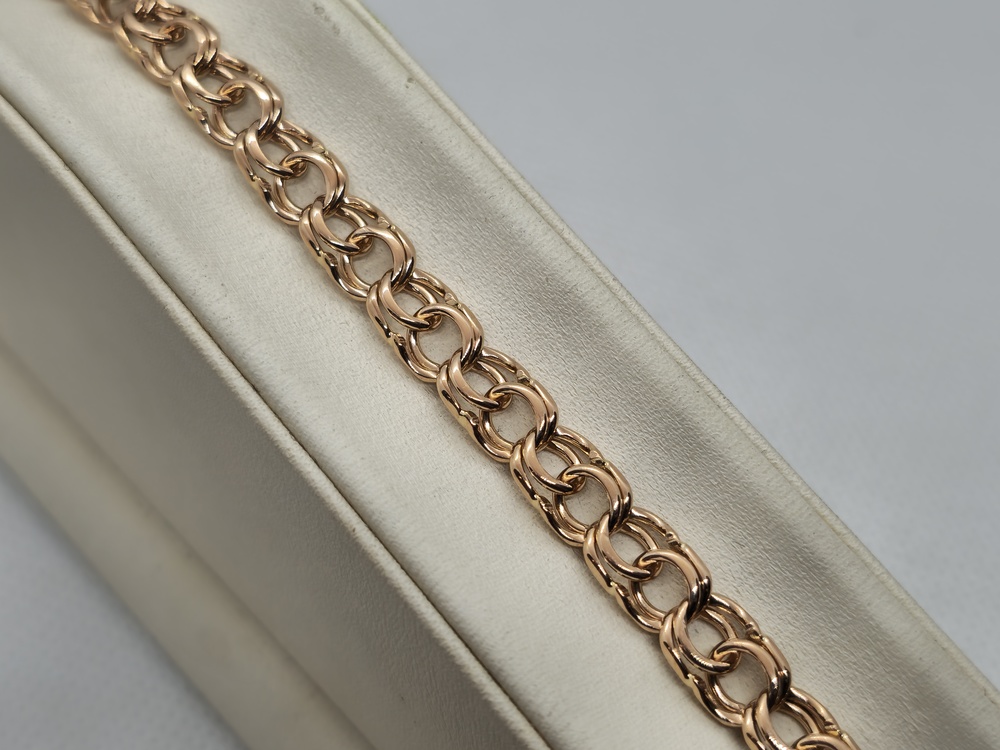 БЛБ585 БРАСЛЕТ ПОЛНОВЕСНЫЙ Бисмарк (Au 585)