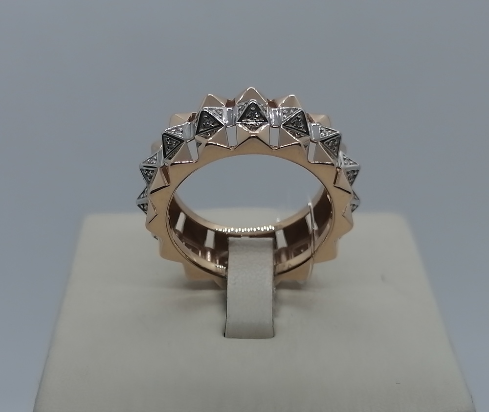 КОЛЬЦО С КАМНЯМИ (Au 585)