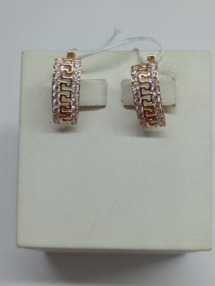 СКМИ585 СЕРЬГИ С КАМНЯМИ (Au 585)