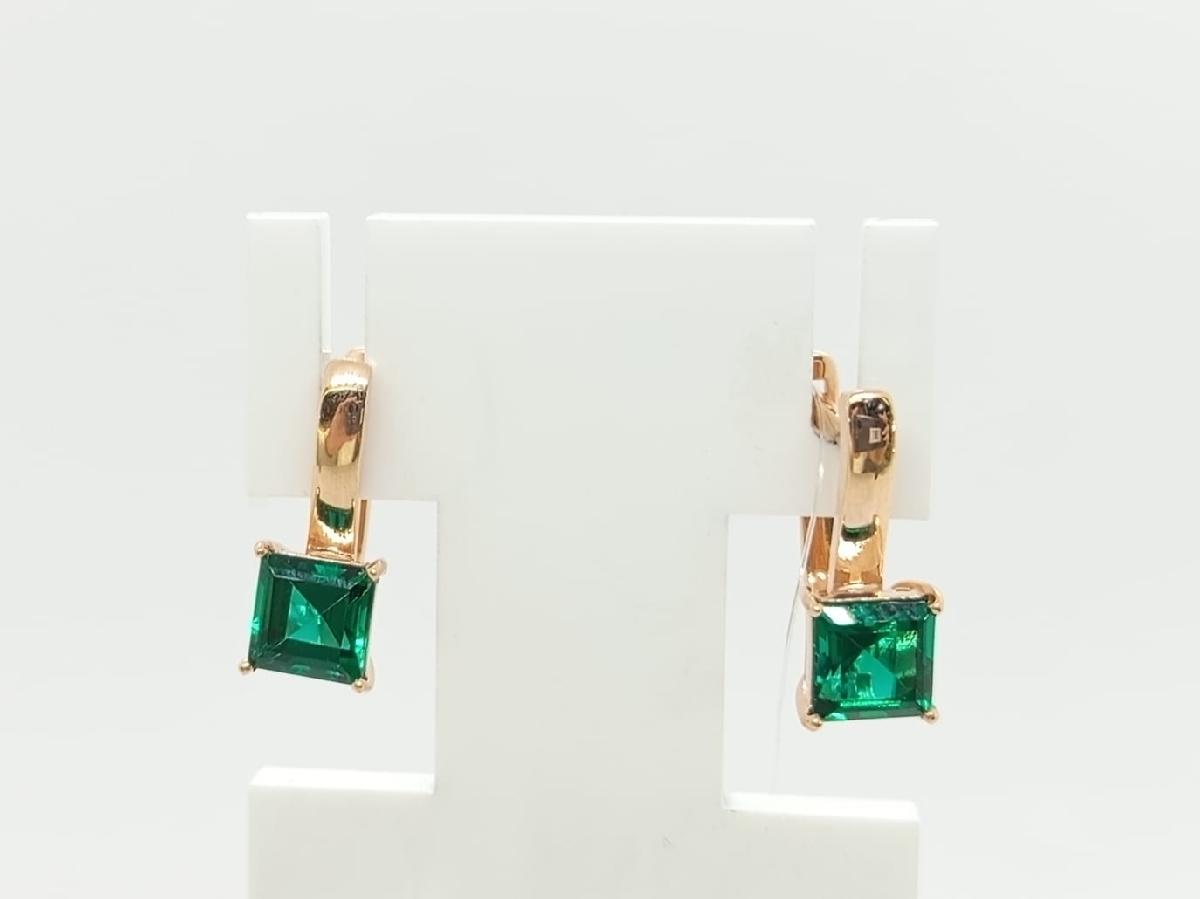 СЕРЬГИ С КАМНЕМ (Au 585)