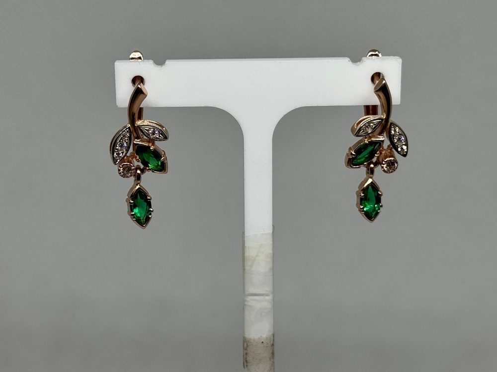 СКМИ585 СЕРЬГИ С КАМНЯМИ (Au 585)