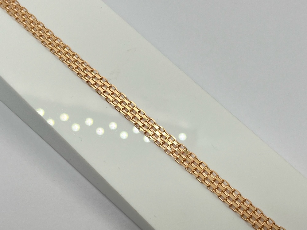 БРАСЛЕТ ПОЛНОВЕСНЫЙ Бисмарк машинный (Au 585)