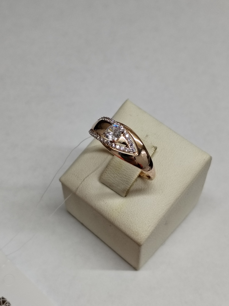 КОЛЬЦО С КАМНЯМИ (Au 585)