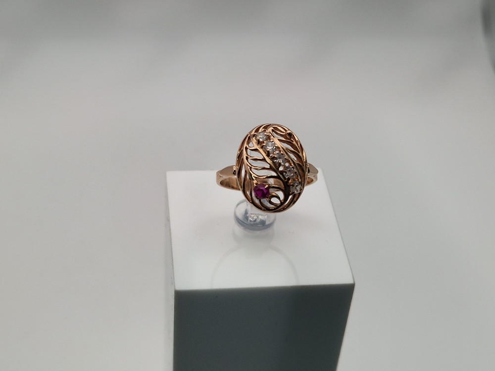 КОЛКМИ585 КОЛЬЦО С КАМНЯМИ (Au 585)