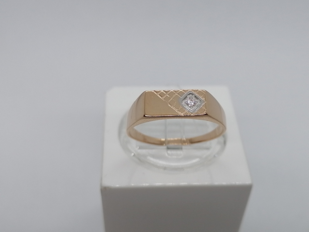 КОЛЬЦО ПЕЧАТКА с камнем (Au 585)