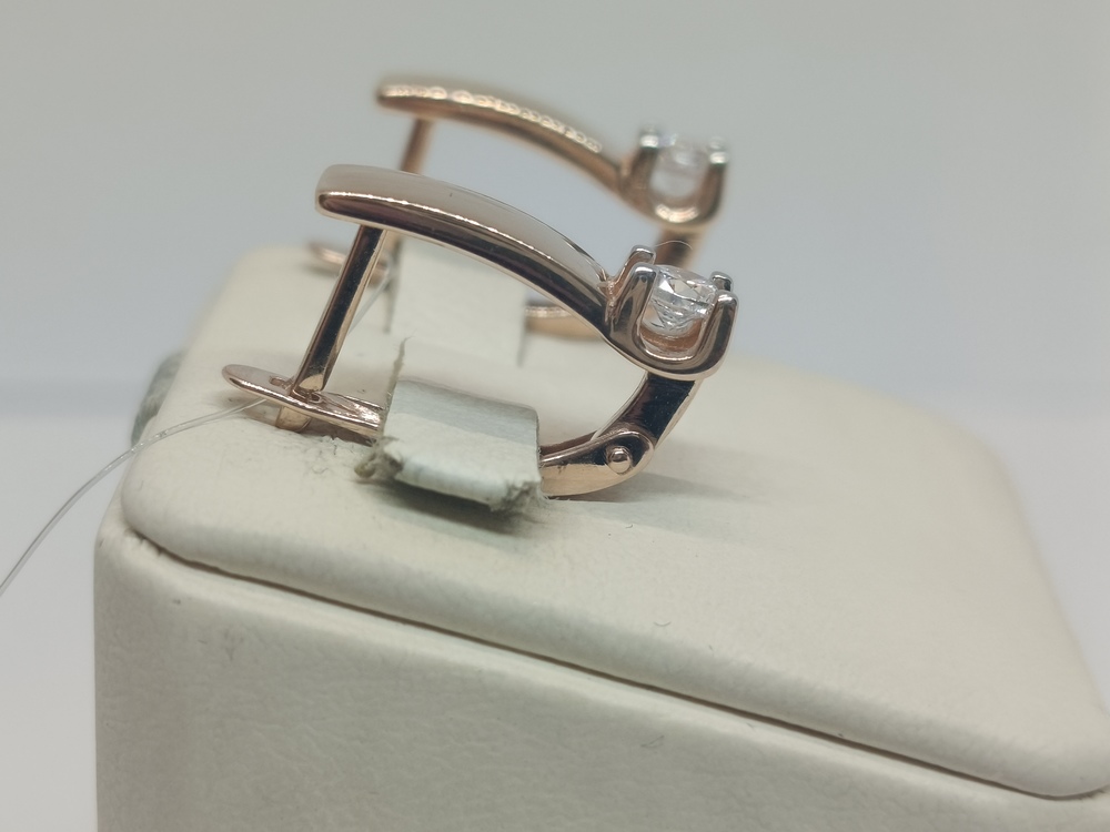 СЕРЬГИ С КАМНЕМ (Au 585)