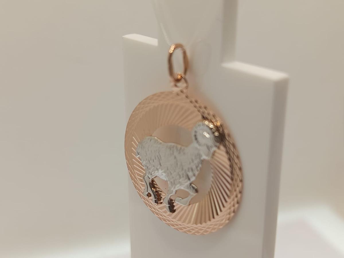 031199 ПОДВЕСКА Знак зодиака ОВЕН (Au 585)