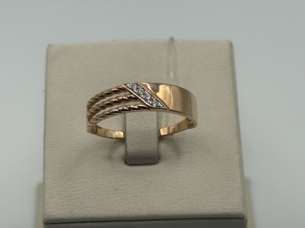 КОЛЬЦО С КАМНЯМИ (Au 585)