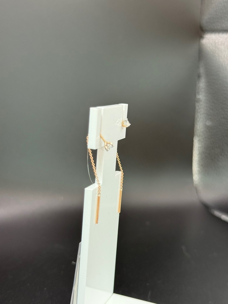 СЕРЬГИ ПРОДЕВКИ с камнем (Au 585)