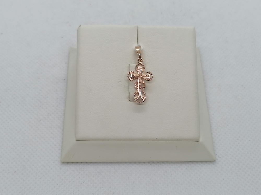 ПОДВЕСКА КРЕСТ БЕЗ КАМНЯ (Au 585)